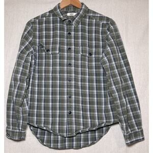 UGG Plaid Flannel Anders Button Down Long Sleeve Shirt Mens S Green Blue